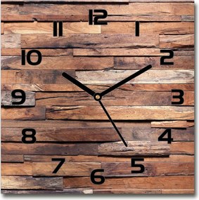 Üveg falióra szögletes Fa falióra 30x30 cm