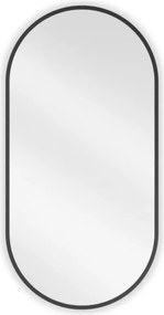 Mexen Loft ovális fürdőszobai tükör 80 x 40 cm, fekete keret - 9851-080-040-000-70