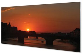 Üvegképek Olaszország River naplemente 125x50 cm