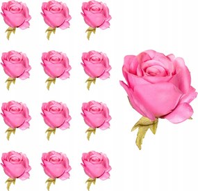 Rózsafej rózsaszín 12 db-os művirág szett