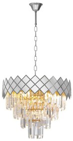 Csillár láncon CARISMA 9xE14/40W/230V matt króm