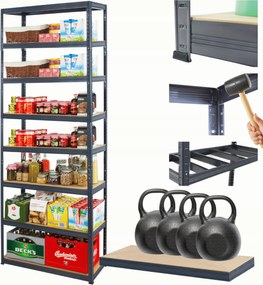 Tárolószekrény fém állvány Helios 270x110x45cm 8Px400kg 300TYS Komb