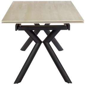 Norton bővíthető étkezőasztal bézs/fekete 160-240 cm