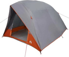 vidaXL Kempingssátor tetővel Szürke és narancs 275 x 230 x 140 cm taft