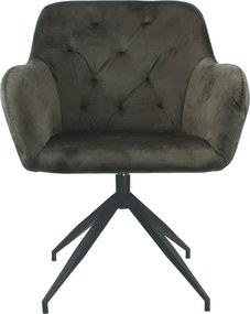 Forgószék, szürkésbarna barna/fekete, VELEZA NEW