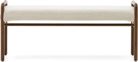 Krémszínű-natúr színű zsenília pad Macaret – Kave Home