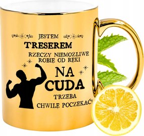 Prémium Arany Csillogó Bögre Treser Ajándék Nyomtatott Fotóval