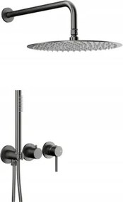 Kfa Falsík Alatti Zuhanyszett 3 Lyukú Csapteleppel, Gun Metal