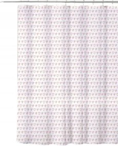 Függöny zuhanyfüggöny szívecskés 180cmx180cm