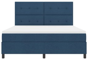 Rugós ágy matraccal és LED világítással - Sötétkék, 180 x 200 cm szövet