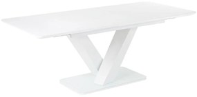 Fehér Bővíthető Étkezőasztal 160/200 x 90 cm SALTUM Beliani