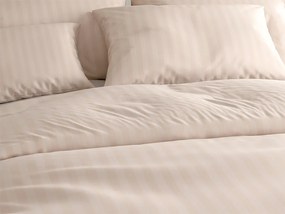 JASMINE mikroszálas ágyneműhuzat, pezsgőszínű – 2 cm-es csíkos, szállodai zsebes Ágyneműhuzat mérete: 70 x 90 cm | 140 x 200 cm