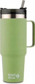 Nava "We care" thermo bögre Tumbler fogantyúval 900ml zöld