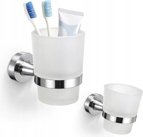 fali fogkefe tartó matt üveg pohártartó