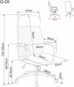Q-09 forgószék szürke