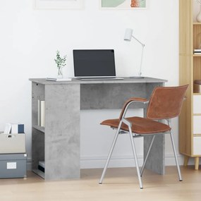 betonszürke szerelt fa íróasztal 100 x 55 x 75 cm