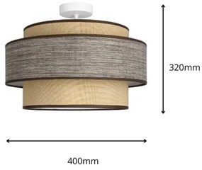 Felületre szerelhető csillár  GRACE 1xE27/60W/230V átm. 40 cm krémes/barna
