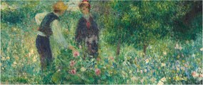 Kép - Auguste Renoir, Picking Flowers, reprodukciók (120x50 cm)