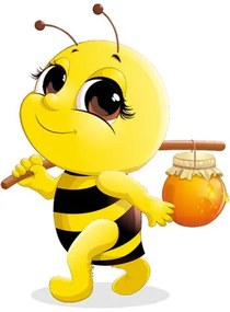 Falmatrica gyerekeknek Méhecske és méz 10x10cm NK4560A_1HP