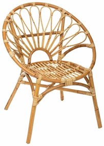 Kerek rattan fotel, natúr - SANNA