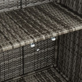 Tárolószekrény Szürke 100x36x102 cm Rattan
