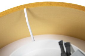 Modern mennyezeti lámpa sárga színben, arany belsővel 30 cm - Drum