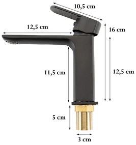 Sofia mosdó csaptelep fekete
