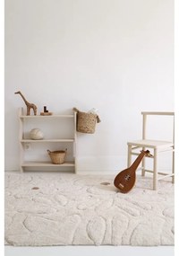 Krémszínű mosható kézi szövésű pamut gyerek szőnyeg 120x180 cm Gentle Flora – Nattiot