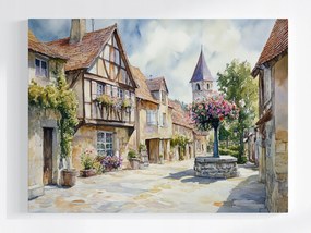 Canvas Vászonkép Francia Utca Provence Akvarell Vintage 80x60