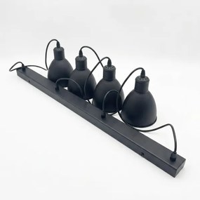 Brilagi - LED csillár zsinóron RIDDY 4xE27/60W/230V fekete