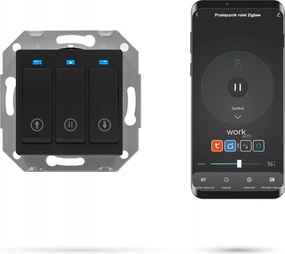 Kapcsoló Redőny kapcsoló függöny Tuya Zigbee sorozat keret fekete