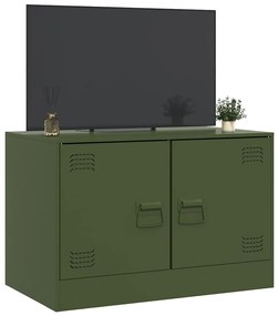 olívazöld acél TV-szekrény 67 x 39 x 44 cm
