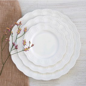 Elite White prémium fehér 18 részes porcelán étkészlet