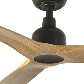 FARO 34360WT - Mennyezeti ventilátor OUTWOOD L barna/fekete, átmérő 150 cm, WT IP44 + távirányító