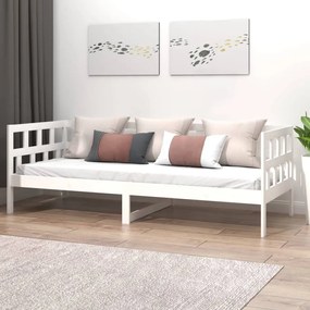 fehér tömör fenyőfa kanapéágy 90 x 190 cm