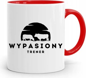 Edzőnőnek Edzőterem Bögre Piros, fényképes nyomott mintával