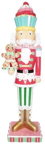 Nagy Diótörő karácsonyi figura LED-es 124,5 cm színes mézivel