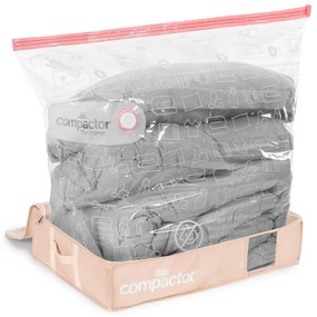 Vákuumos műanyag ágy alatti tárolódoboz 65x45x15,5 cm Pink Edition – Compactor