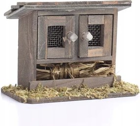 2 ajtós állatketrec betlehemhez 7cm magas- 10-13cm magas figurákhoz