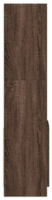 barna tölgy színű szerelt fa magasszekrény 92 x 33 x 140 cm