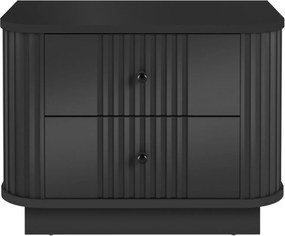 Vesper éjjeliszekrény készlet 2 db-os 56 cm - fekete / arany fogantyúk