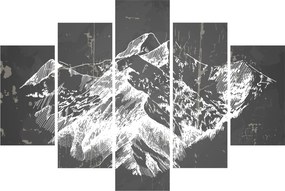 Kép - Hegyek illusztrációja (150x105 cm)