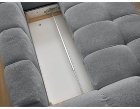 Sötétszürke zsenília kinyitható-tárolóhelyes sarokkanapé (jobb oldali-L alakú) Everest – Bobochic Paris