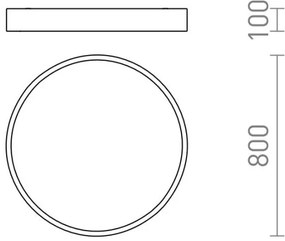 RED - Design Rendl - R13334 - LED Mennyezeti lámpa MEZZO LED/100W/230V fehér
