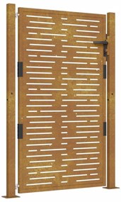 Fűmintás corten acél kerti kapu 105 x 130 cm