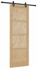 Csúszó Ajtó Készlet ORKDAL Természetes és fekete 83 x 232 cm