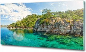 Fotótapéta üvegfalra Kunyhók a hegyekben 125x50