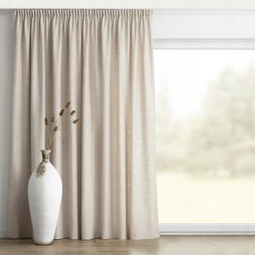 Függöny ráncoló szalaggal 1 db 130x245cm bézs