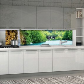 Fotótapéta flizelina Vízesés az erdőben tó természet 250x60 harmónia +ragasztó