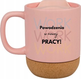 Rózsaszín Bögre Parafa Vicces Ajándék Siker Az Új Munkahelyen